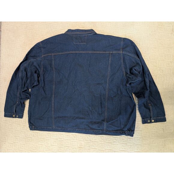 Duke Habrand Denim Jacket Mens Size 4X 4XL Blue Full Zip Orange Thread - Picture 2 of 9